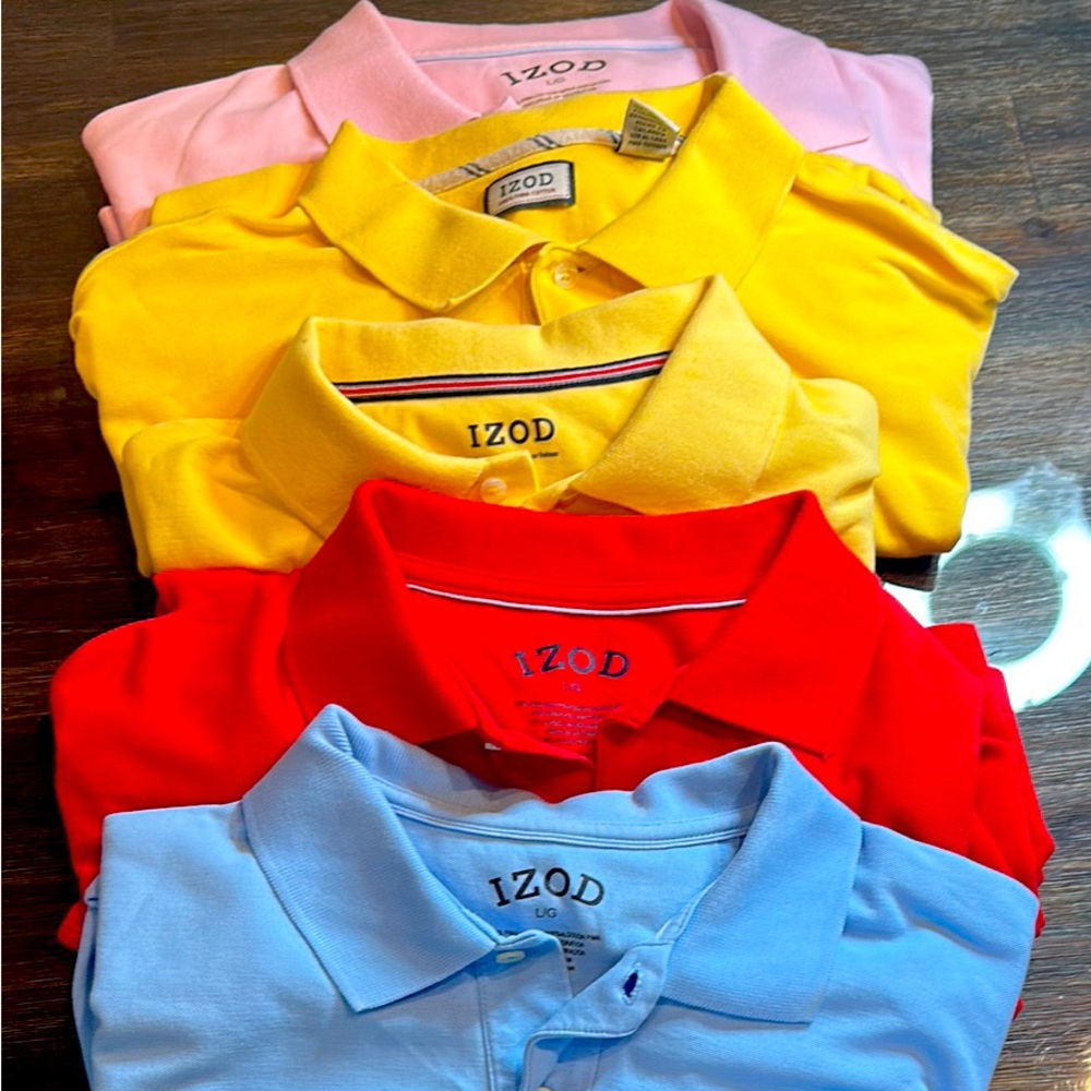 Men’s Cotton Izod cotton  short sleeve polo shirts